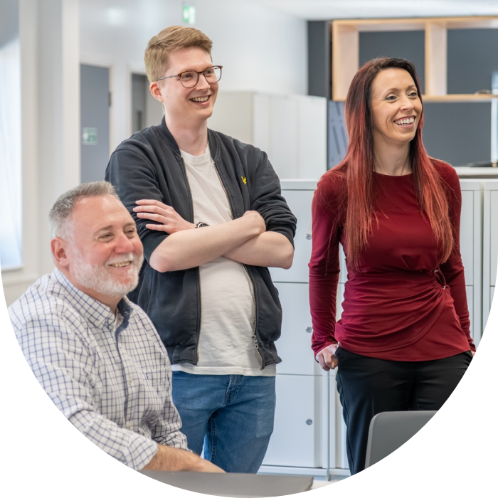 colleagues smiling